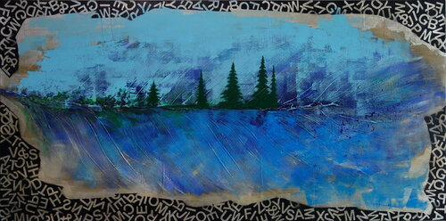 Landscape Feather di Veronika Ban, Pittura in vendita su Singulart