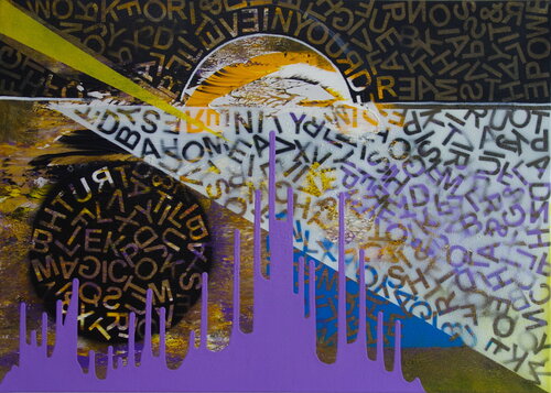 Magic abstract sunset by Veronika Ban, Painting for Sale on Singulart