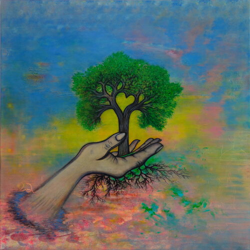 Love Life Tree von Veronika Ban, Malerei kaufen auf Singulart