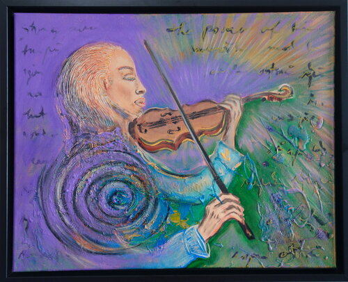 Violin Player Story von Veronika Ban, Malerei kaufen auf Singulart