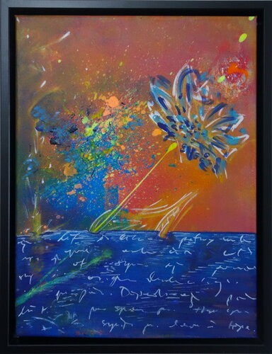 Abstract Flower Lake van Veronika Ban, Schilderij te koop op Singulart