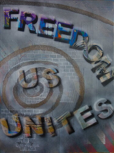 Freedom unites us par Veronika Ban, Peinture en vente sur Singulart