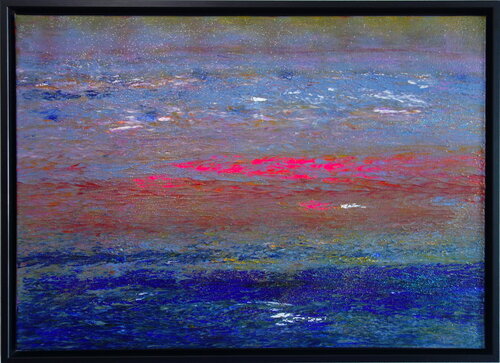Magical winter abstract horizon by Veronika Ban, 회화 for Sale on Singulart