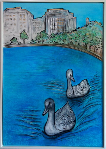 Morning walk spot by Veronika Ban, 油畫 for Sale on Singulart