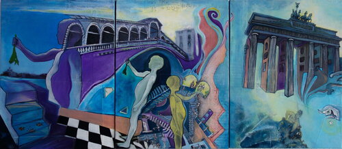 From Venice to Berlin van Veronika Ban, Schilderij te koop op Singulart