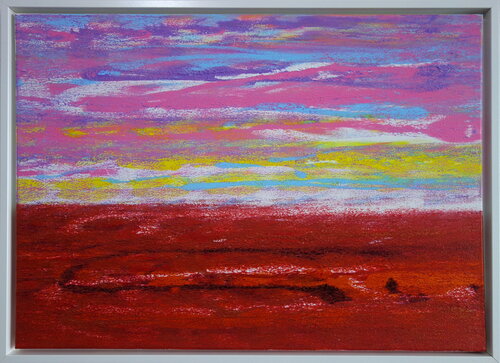 Abstract experimental landscape painting von Veronika Ban, Malerei kaufen auf Singulart