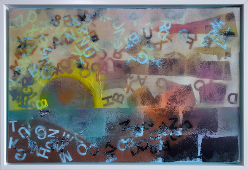 Abstract winter sunrise by Veronika Ban, Painting for Sale on Singulart