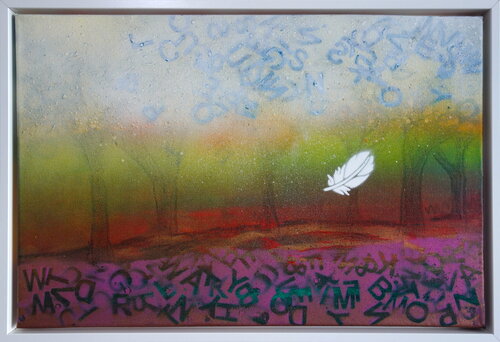 The lightness of misty landscape by Veronika Ban, Painting for Sale on Singulart