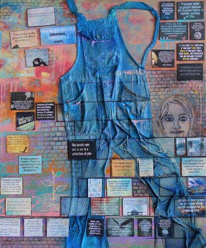 Be an Original, not a Copy!  (Portrait of Situation No. 19) van Veronika Ban, Andere media te koop op Singulart