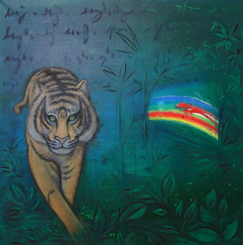 Tiger van Veronika Ban, Schilderij te koop op Singulart