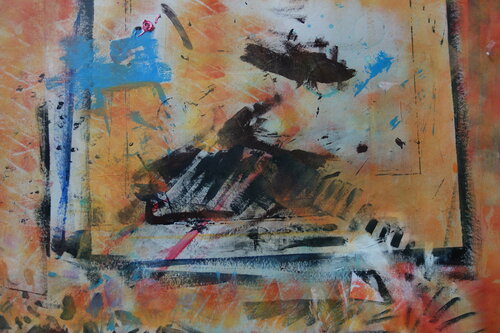 ..always work in progress..just like a pianist practicing a piano.. van Veronika Ban, Schilderij te koop op Singulart