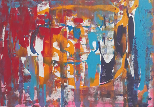 Colorful Abstraction van Veronika Ban, Schilderij te koop op Singulart