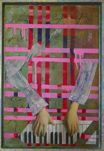 Playing a piano di Veronika Ban, Altri media in vendita su Singulart