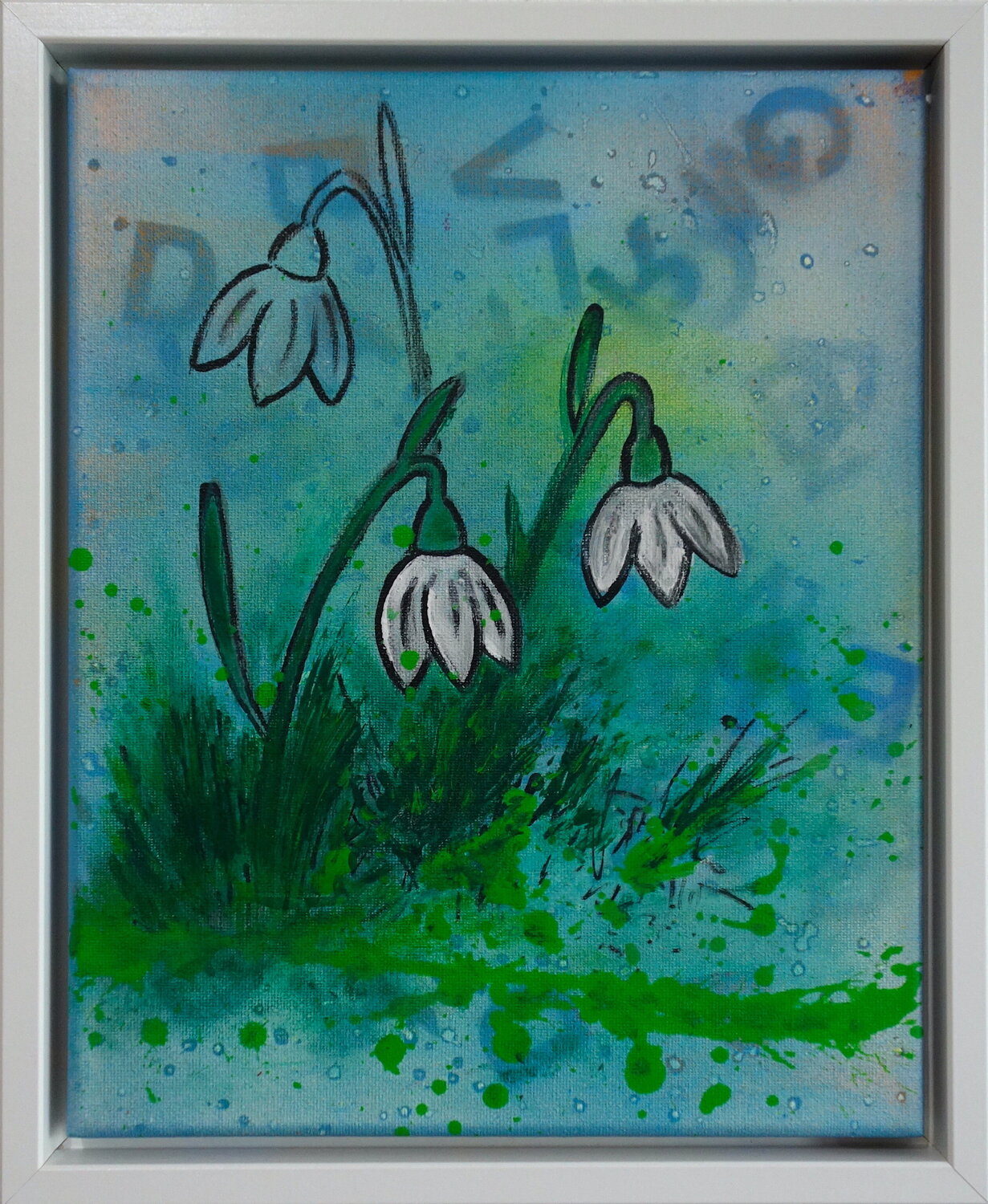 Spring Snowdrops Veronika Ban Peinture originale à vendre