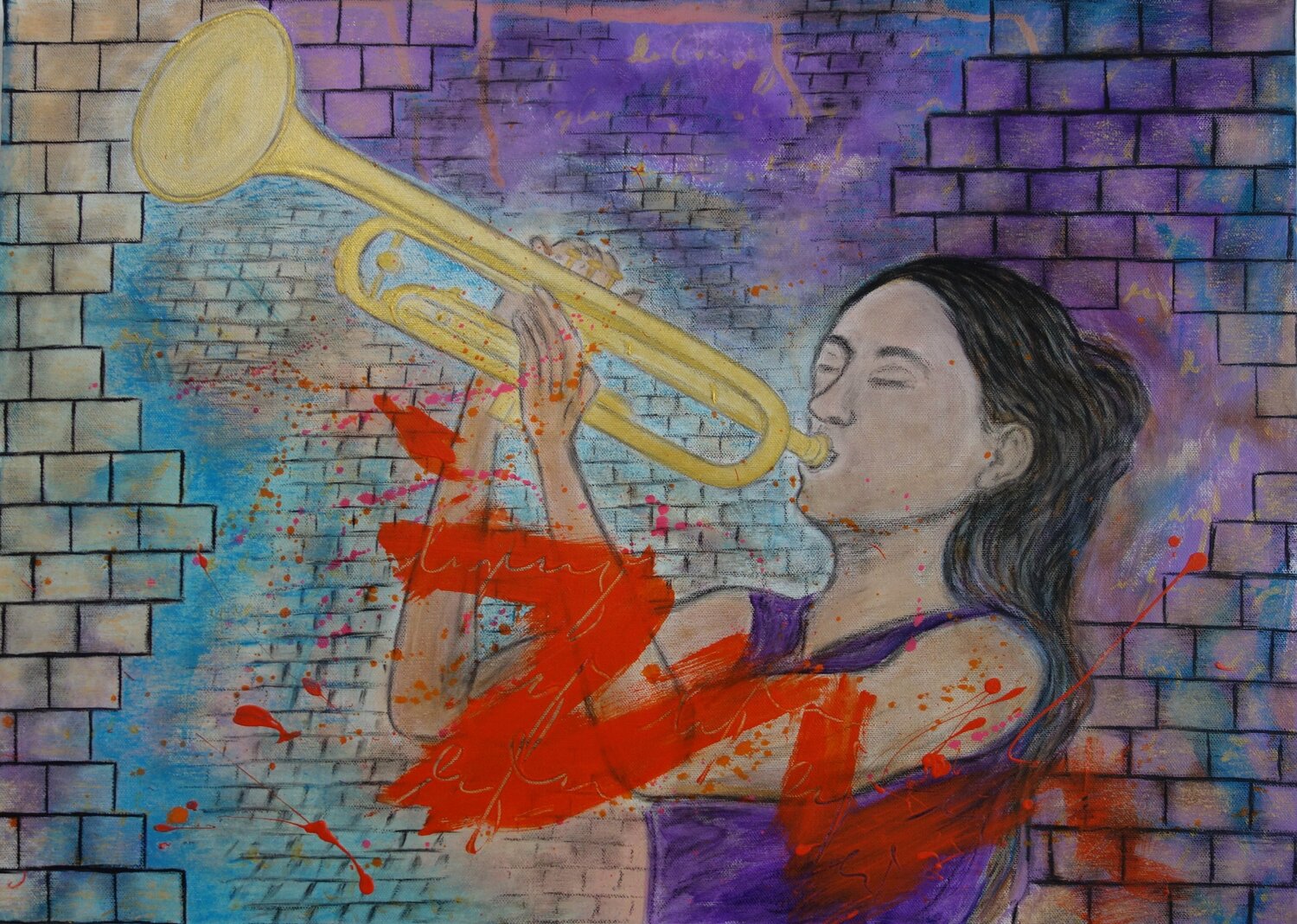 The Power of Music Veronika Ban Originalgemälde zu verkaufen