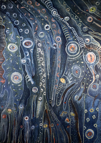 Blaue Drachen 1 von Anna Rona, Malerei kaufen auf Singulart
