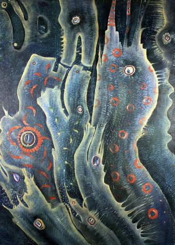 Blaue Drachen van Anna Rona, Schilderij te koop op Singulart