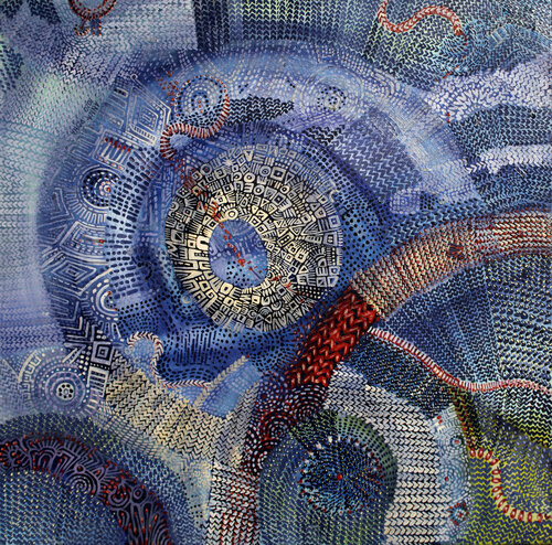 Gestrickter Weltraum di Anna Rona, Pittura in vendita su Singulart