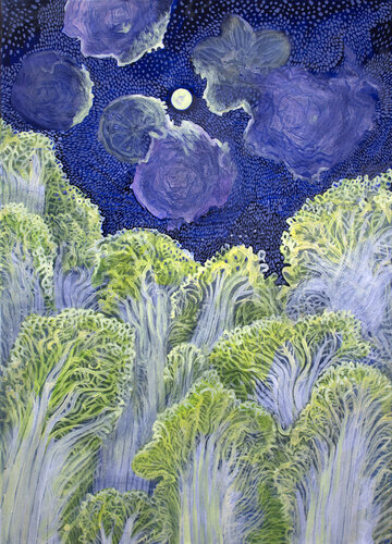 Nachtwald mittel von Anna Rona, Malerei kaufen auf Singulart