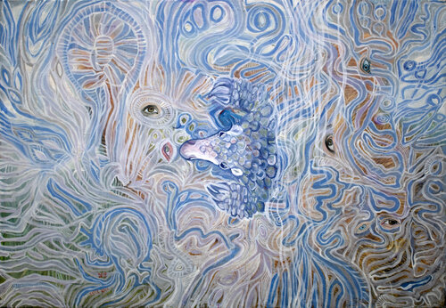 Gürteltier und Wasseraugen de Anna Rona, Pintura a la venta en Singulart