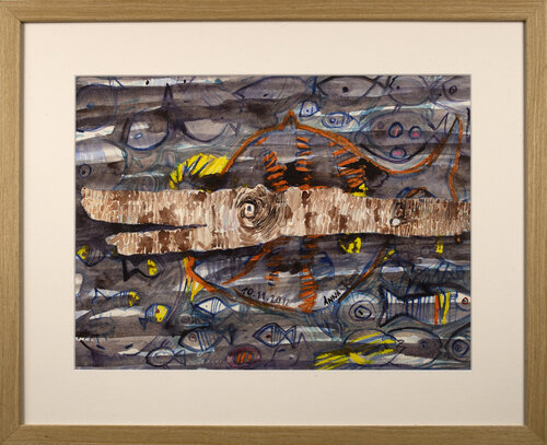 Brauner Wasserdrache von Anna Rona, Malerei kaufen auf Singulart