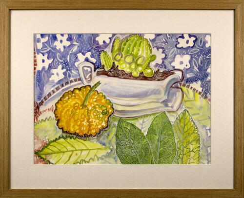 Stilleben mit Kürbis van Anna Rona, Schilderij te koop op Singulart