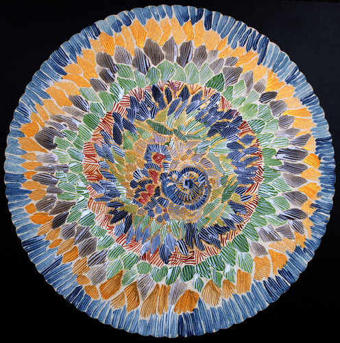 Gemusterter Rädchen von Anna Rona, Malerei kaufen auf Singulart