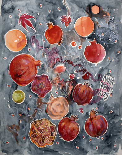 Leuchtendes Rot von Anna Rona, Malerei kaufen auf Singulart