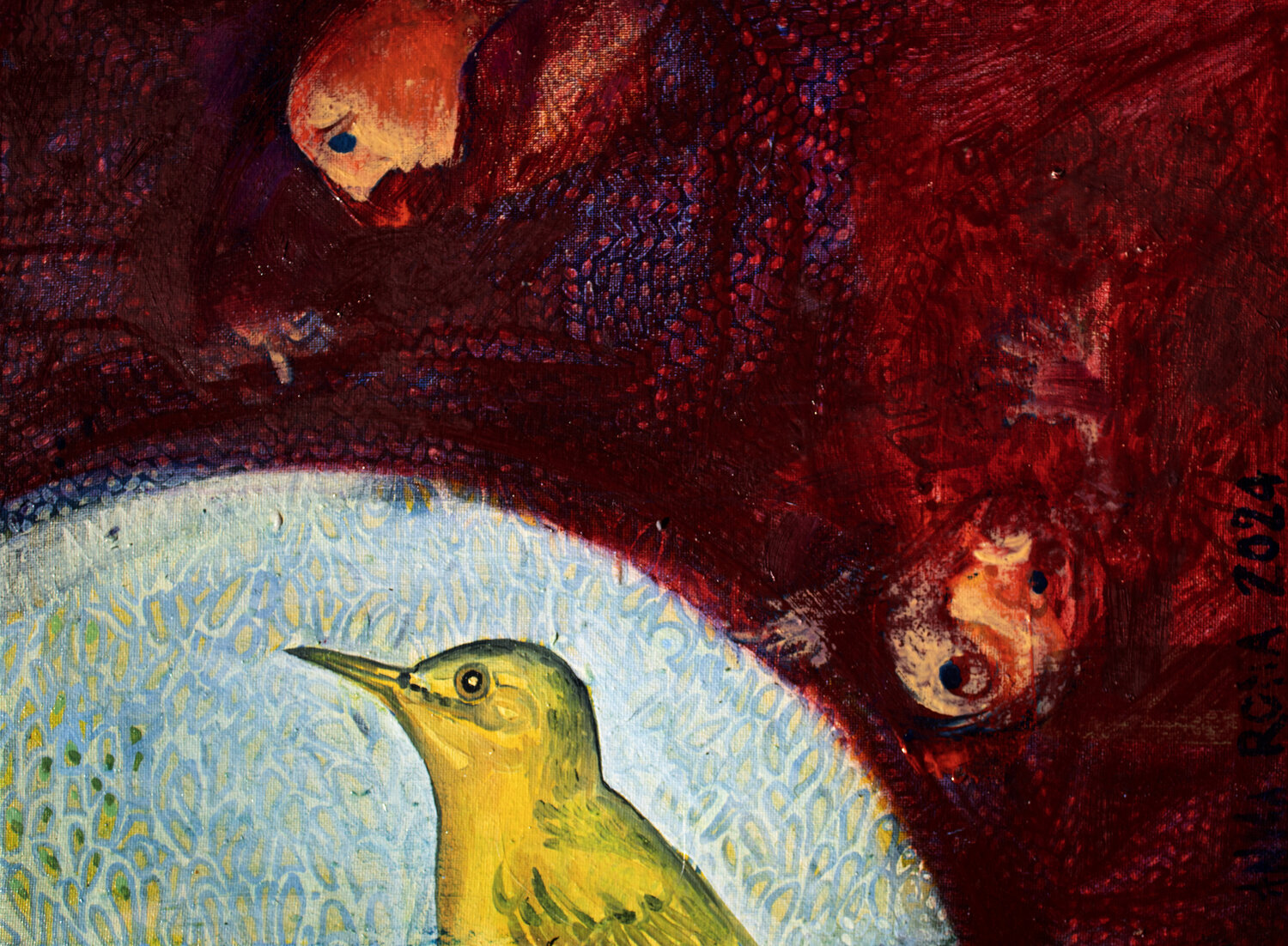 Gelbe Vogel oder die Naturbeobachtung. Anna Rona