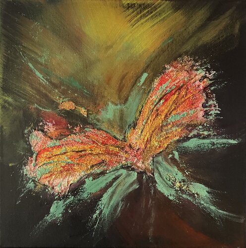 Metamorphose Schmetterling - abstrakt 3d di Susanna Schorr, Pittura in vendita su Singulart