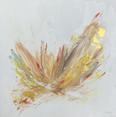 Goldene Funken der Intuition van Susanna Schorr, Schilderij te koop op Singulart