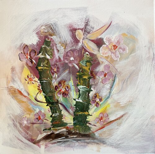 Glücks Bambus van Susanna Schorr, Schilderij te koop op Singulart