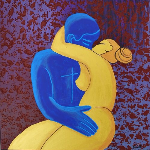 Pareja de amantes 2 di Ernest Carneado Ferreri, Pittura in vendita su Singulart