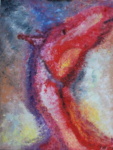 caballo rojo fuego van Ernest Carneado Ferreri, Schilderij te koop op Singulart