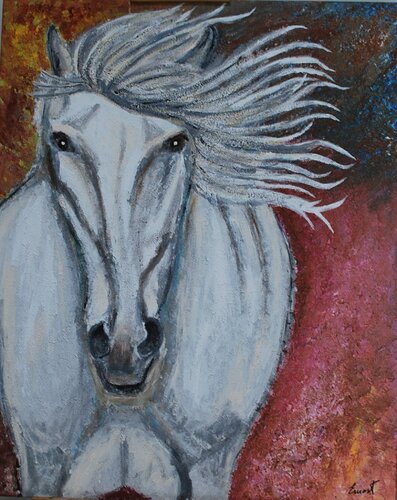 Caballo blanco van Ernest Carneado Ferreri, Schilderij te koop op Singulart