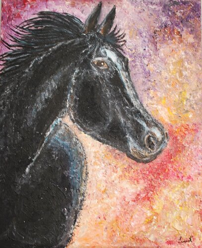 Caballo negro van Ernest Carneado Ferreri, Schilderij te koop op Singulart