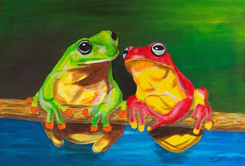 Ranas enmoradas van Ernest Carneado Ferreri, Schilderij te koop op Singulart