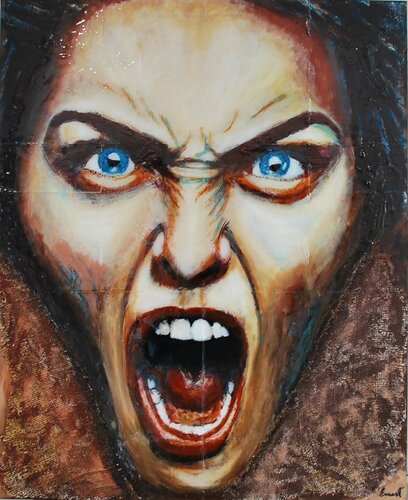 Mujer muy enfadada van Ernest Carneado Ferreri, Schilderij te koop op Singulart
