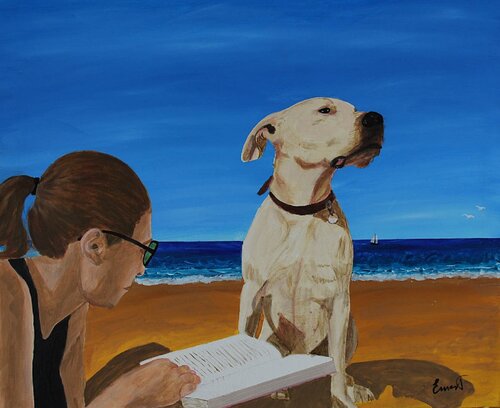 Perro en la playa Ernest Carneado Ferreri