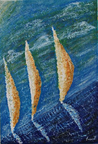 A toda vela par Ernest Carneado Ferreri, Peinture en vente sur Singulart