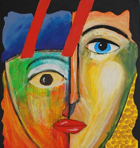 Caretas by Ernest Carneado Ferreri, Painting for Sale on Singulart