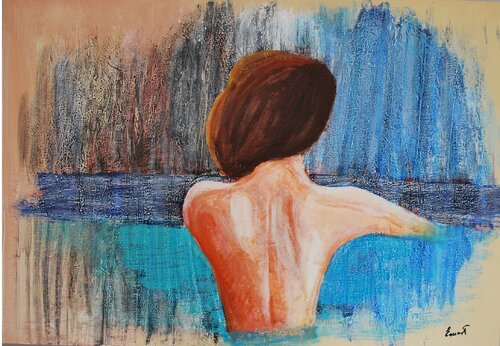 Mujer en el agua par Ernest Carneado Ferreri, Peinture en vente sur Singulart