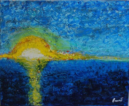 Amanecer en alta mar van Ernest Carneado Ferreri, Schilderij te koop op Singulart