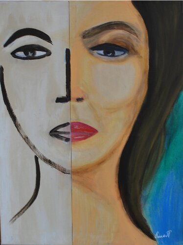 Formas de pintar un rostro di Ernest Carneado Ferreri, Pittura in vendita su Singulart