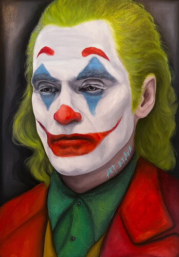 Monsters don‘t sleep unter Your Bed, .. They Sleep inside Your Head. Joker van Ava Moazen, Schilderij te koop op Singulart