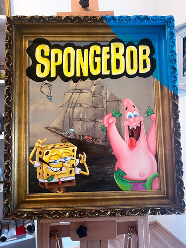 Spongebob van Ava Moazen, Schilderij te koop op Singulart