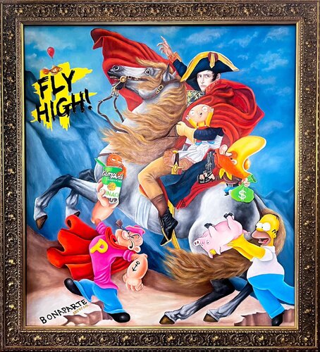 Napoleon- Fly High! van Ava Moazen, Schilderij te koop op Singulart