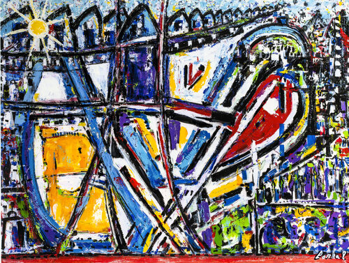 Émigration solar di Jose Antonio Salvador Corrales Moreno, Pittura in vendita su Singulart