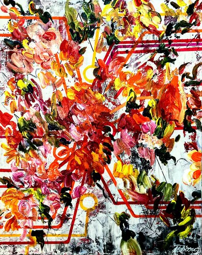 Overstepping borders di Ute Bivona, Pittura in vendita su Singulart