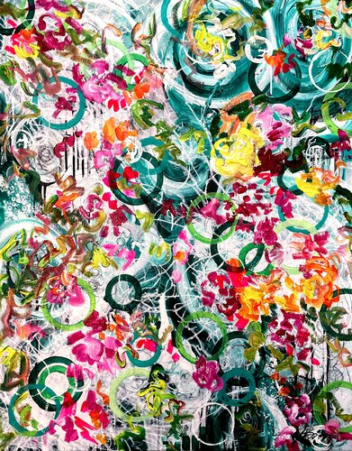 Fantastic Garden van Ute Bivona, Schilderij te koop op Singulart